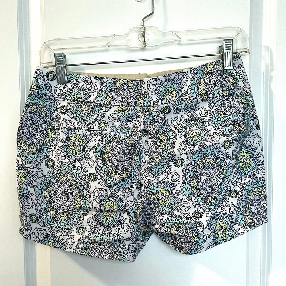 Women’s Blue & Yellow J. Crew Chino Shorts Size: 0